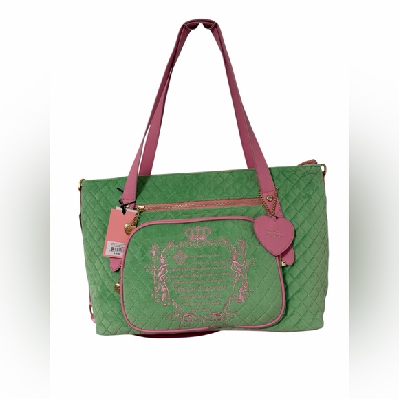 Juicy Couture Handbags - Juicy Couture Tale Weekender Tote Bag - Retro Green NWT